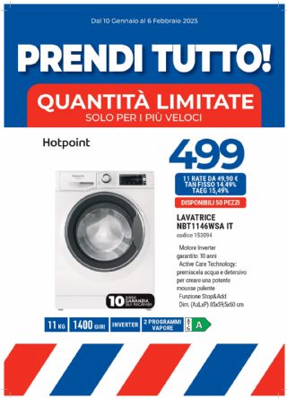 LAVATRICE HOTPOINT-ARISTON NBT1146WSAIT 11KG